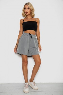 Шорти жіночі однотонні, колір сірий, 238R777