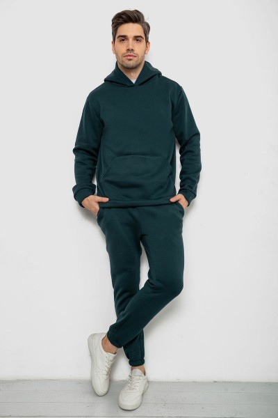 Спортивный костюм мужской на флисе, цвет зеленый, 238R58573