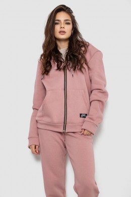 Спортивный костюм женский на флисе, цвет пудровый, 244R1555
