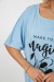 Футболка женская с принтом, цвет голубой, 244R6005-1