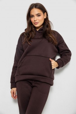 Спортивний костюм жіночий на флісі, колір шоколадний, 257R85