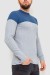 Свитер мужской двухцветный, цвет сине-серый, 161R1205 Свитер мужской двухцветный, цвет сине-серый, 161R1205