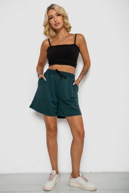 Шорти жіночі з принтом, колір темно-зелений, 238R120