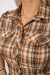 Рубашка женская в клетку, цвет коричневый, 230R065