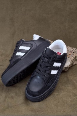 Кроссовки женские демисезонные, цвет черно-белый, 248RCX1590