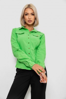 Сорочка жіноча однотонна, колір салатовий, 230R211