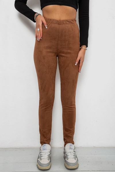 Лосины однотонные, цвет коричневый, 257R2045