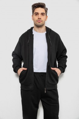 Спортивный костюм мужской на флисе, цвет черный, 244R917