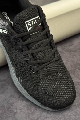 Кроссовки мужские демисезонные, цвет черно-серый, 248RH195