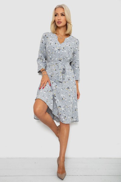 Платье софт с принтом, цвет серый, 230R0032-5