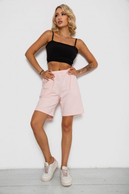 Шорти жіночі однотонні, колір світло-рожевий, 238R57820