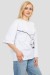 Футболка женская с принтом, цвет белый, 244R2016