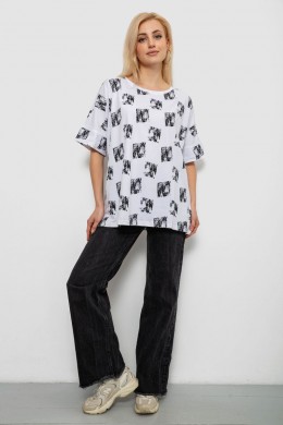 Футболка жіноча з принтом, колір білий, 244R4015
