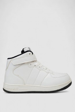 Кросівки жіночі зимові на хутрі, колір біло-чорний, 248RH1040