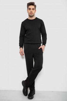 Спортивные штаны мужские однотонные, цвет черный, 244R41277