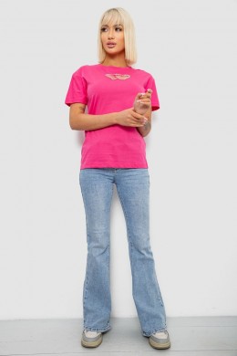 Футболка женская с принтом, цвет розовый, 244R2802