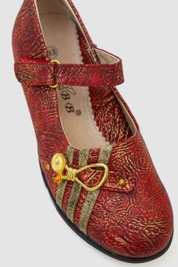 Туфли детские  -уценка, цвет бордовый, 243R671056-U