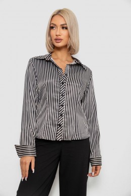 Сорочка класична в смужку, колір чорно-білий, 230R64-3