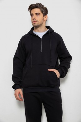 Спортивный костюм мужской из турецкой трехнити на флисе., цвет черный, 238R166
