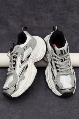 Кроссовки женские демисезонные, цвет бело-серый, 248RCX1500