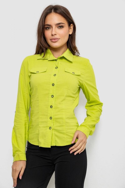 Сорочка жіноча однотонна, колір салатовий, 230R068
