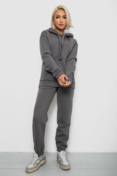 Спортивный костюм женский на флисе, цвет серый, 247R2039