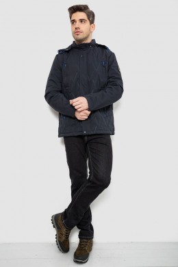 Куртка мужская демисезонная с капюшоном, цвет синий, 244RL9159AL