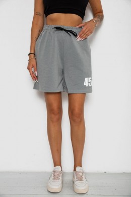 Шорти жіночі з принтом, колір сірий, 238R456