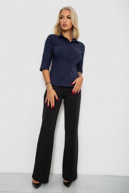 Блуза классическая, цвет синий, 230R08-1
