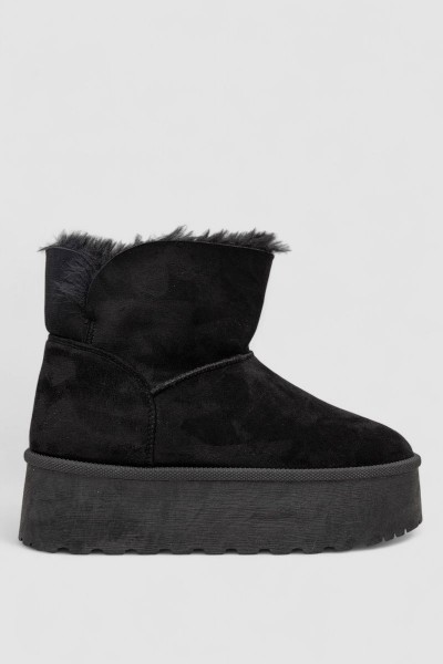 Уггі жіночі на хутрі, колір чорний, 243RG679