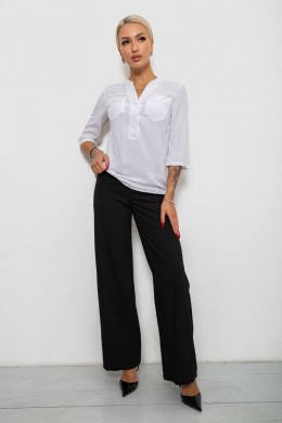 Блуза однотонная, цвет белый, 230RR-96-1