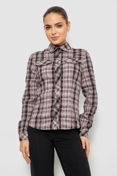 Сорочка жіноча повсякденна, колір темно-пудровий, 230R064