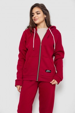 Спортивний костюм жіночий на флісі, колір бордовий, 244R1555-1