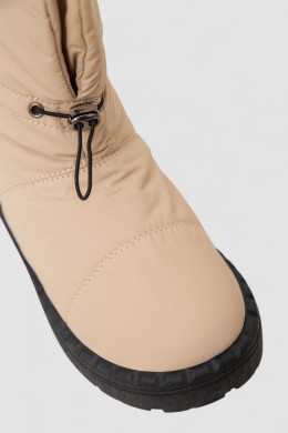 Дутики жіночі зимові на хутрі, колір бежево-чорний, 248RFM200