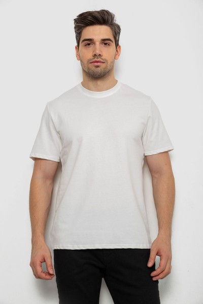 Футболка мужская однотонная, цвет молочный, 238R155