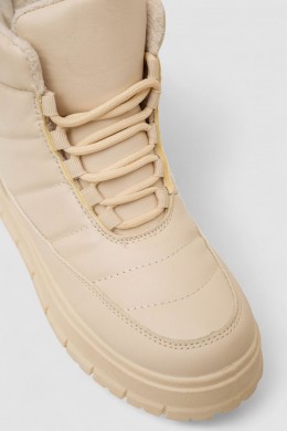 Ботинки женские зимние на меху, цвет бежевый, 248RMB15