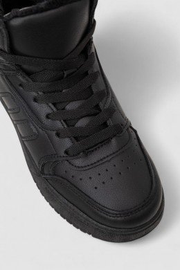 Кросівки жіночі зимові на хутрі, колір чорний, 248RAD500