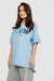 Футболка женская с принтом, цвет голубой, 244R4012 Футболка женская с принтом, цвет голубой, 244R4012