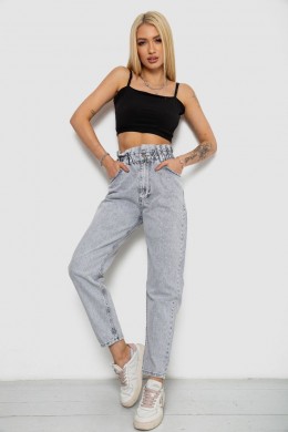Джинси жіночі Mom-fit, колір сірий, 244R1601S20
