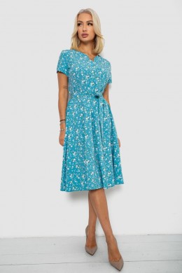 Платье софт с принтом, цвет бирюзовый, 230R1111