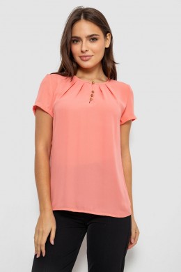 Блуза однотонная, цвет персиковый, 230R112