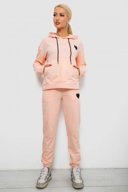 Спортивний костюм жіночий двонитка, колір персиковий, 214R1419-004