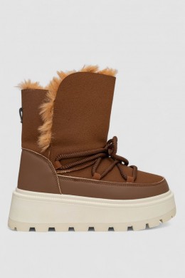 Уггі жіночі на хутрі, колір коричневий, 243RBB