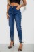 Джинси жіночі однотонні Skinny, колір синій, 244R7217