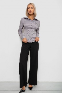 Рубашка классическая в полоску, цвет серый, 230R644