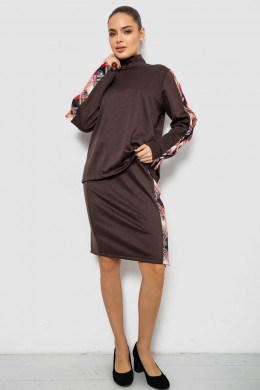 Костюм женский, цвет коричнево-красный, 257R322-3