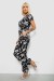 Костюм женский повседневный с принтом, цвет черный, 257R815 Костюм женский повседневный с принтом, цвет черный, 257R815
