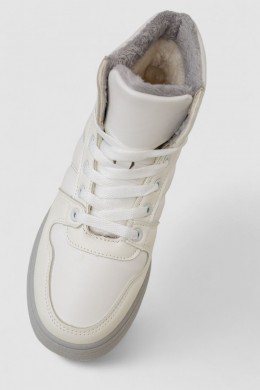 Кросівки жіночі зимові на хутрі  -уцінка, колір біло-сірий, 248RAM022-U-5