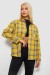 Рубашка женская в клетку, цвет желтый, 244R1070-1 Рубашка женская в клетку, цвет желтый, 244R1070-1