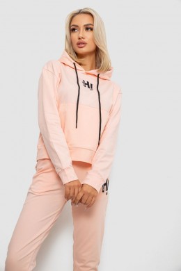 Спортивний костюм жіночий двонитка, колір персиковий, 214R1419-003